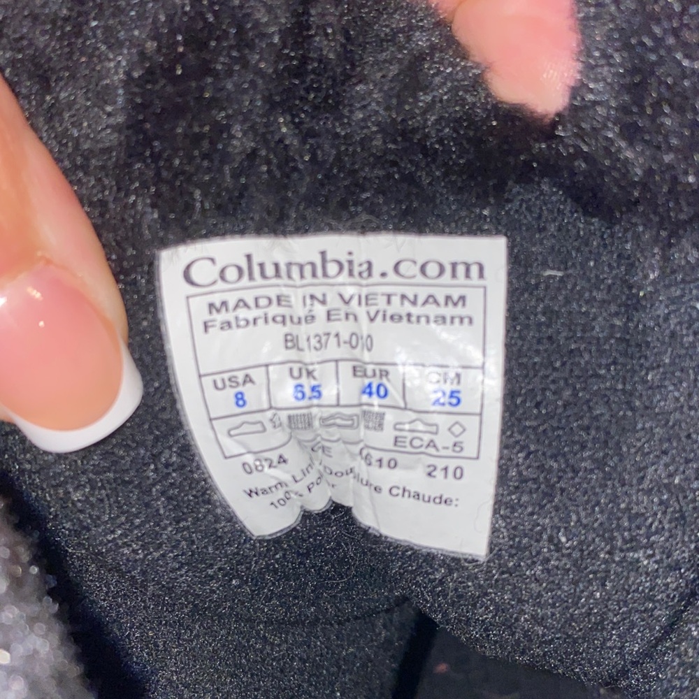 Columbia Sierra Summette Black Lace Up Boots Size 8 - Picture 5 of 8